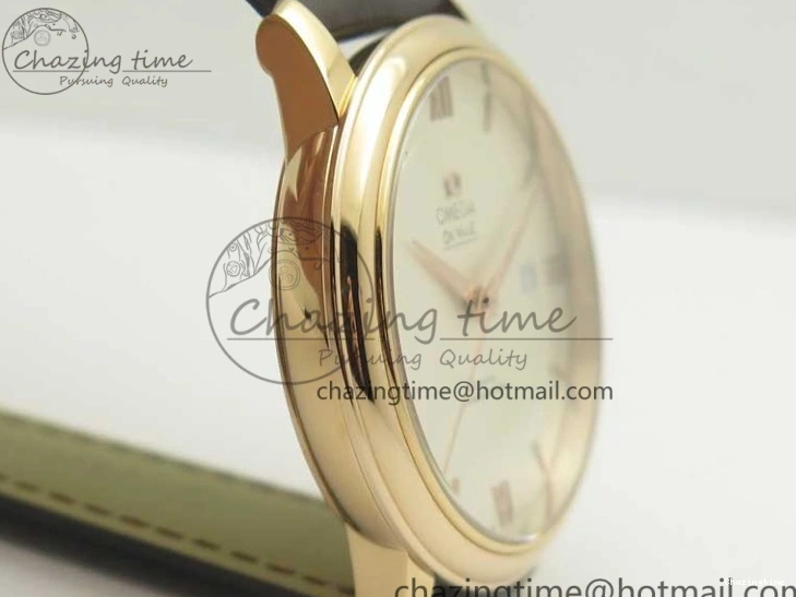 0119 Practical De Ville RG MKF 1:1 Best Edition Silver Dial RG Markers on Brown Leather Strap MIYOTA 9015 V 8049